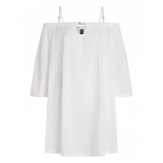 KARL LAGERFELD - Karl Dna Off Shoulder Dress - 100 - A1W46029/100