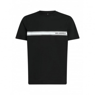 KARL LAGERFELD - elongated logo graphic tee - 999 - A3M46001/999