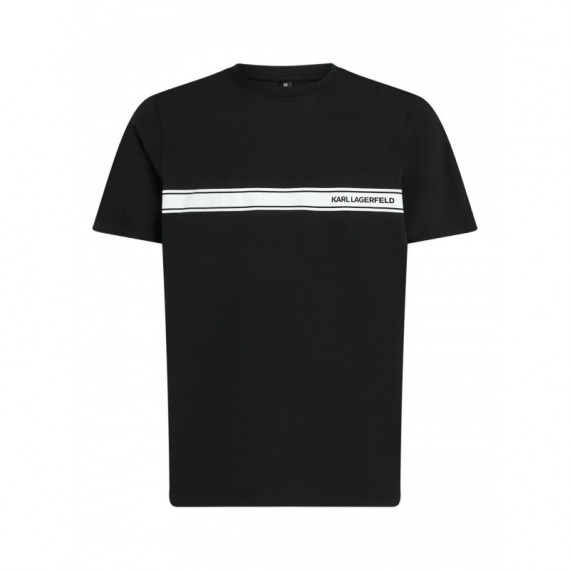 KARL LAGERFELD - elongated logo graphic tee - 999 - A3M46001/999