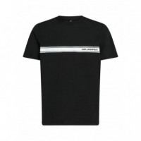 KARL LAGERFELD - Elongated Logo Graphic Tee - 999 - A3M46001/999
