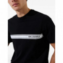 KARL LAGERFELD - elongated logo graphic tee - 999 - A3M46001/999