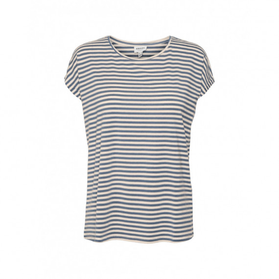 camisetas mujer Camiseta VERO MODA Ava Aware China Blue / Pristine