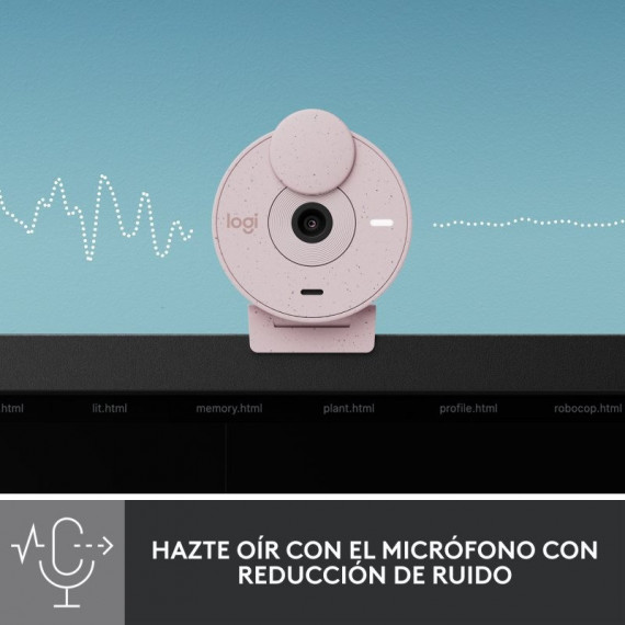 Webcam LOGITECH Brio 300 Fhd Usb-c Rose - Guanxe Atlantic Marketplace