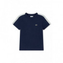 Lcb LACOSTE Taping Tee Marine