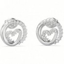 Pendientes Iconique Plateados  GUESS