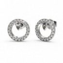 Pendientes Tiny Dancer Plateado  GUESS