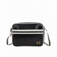 Bolsos Bolso FRED PERRY Mini de Hombro Negro / Crudo
