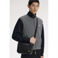 Bolsos Bolso FRED PERRY Mini de Hombro Tonal Negro / Dorado