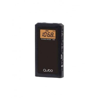 QUBO Radio Portatil Digital Con Auriculares RD10 Negro