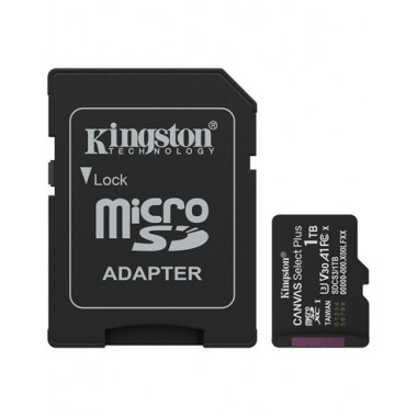 KINGSTON Tarjeta Micro Sd con Adaptador 1TB 150MB/S Canvas Select Plus