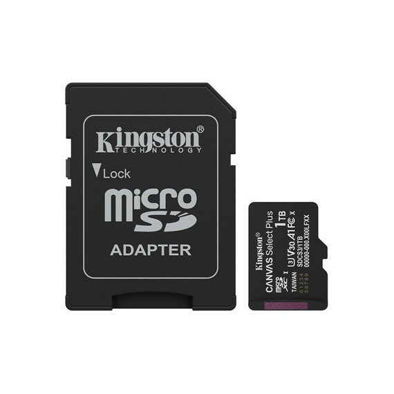KINGSTON Tarjeta Micro Sd con Adaptador 1TB 150MB/S Canvas Select Plus