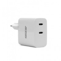 JETFON Cargador Red 2X Tipo C 45W Blanco