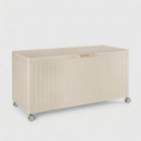 Baúl de Jardín Cos para Exterior en Aluminio Color Arena con Ruedas "s" Terrazza Collection®  TERRAZZA COLLECTION