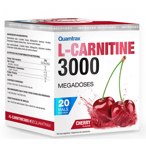 L-carnitina 3000 QUAMTRAX - 20 Viales X 60ML