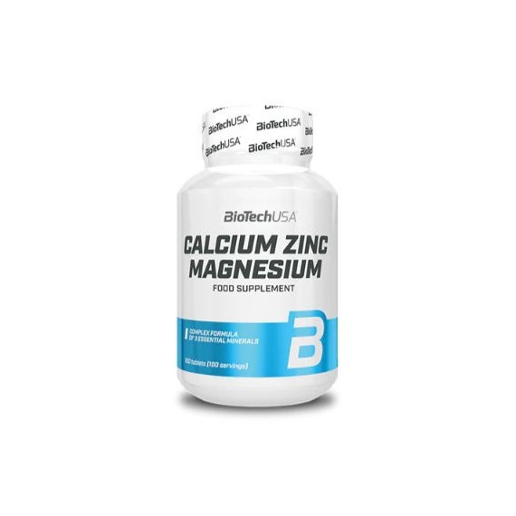 Calcio Zinc Magnesio Biotechusa - 100 Tabs  BIOTECH USA