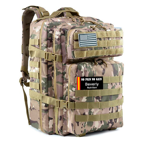 Mochila Tactica No Pain No Gain - Militar 45 L  BEVERLY