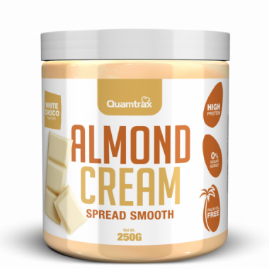 Crema de Almendras & Chocolate Blanco - QUAMTRAX - 250GR