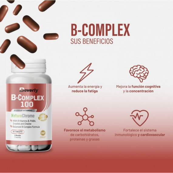 B-complex 100 BEVERLY - 60 Perlas - Guanxe Atlantic Marketplace
