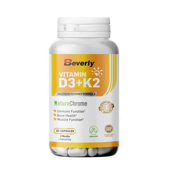 Vitamin D3 + K2 4000 + 100 BEVERLY - 60 Vegan Caps