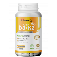 Vitamin D3 + K2 4000 + 100 BEVERLY - 60 Vegan Caps