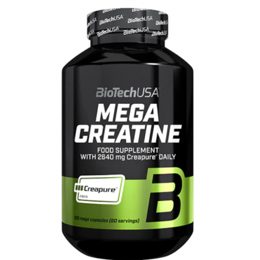 Mega Creatine Creapure Biotechusa - 120 Caps  BIOTECH USA