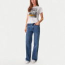 Camiseta Rhinestone Taxi Photoreal  DKNY