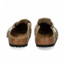 ZUECO HEBILLA+TACHAS ANTE BEIGE