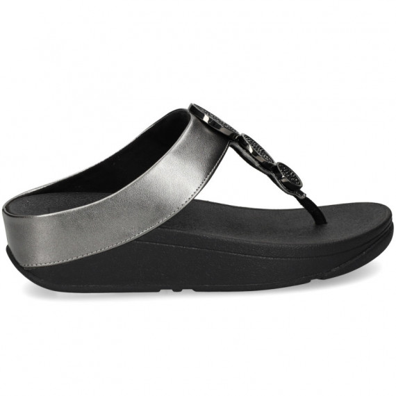 ESCLAVA 3 CIRCULOS STRASS PLOMO