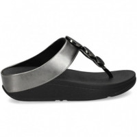 Esclava 3 Circulos Strass Plomo  FITFLOP