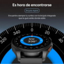 Smartwatch Ksix Horizon GPS con Pantalla AMOLED 1.43", 10 Días de Autonomía, Negro