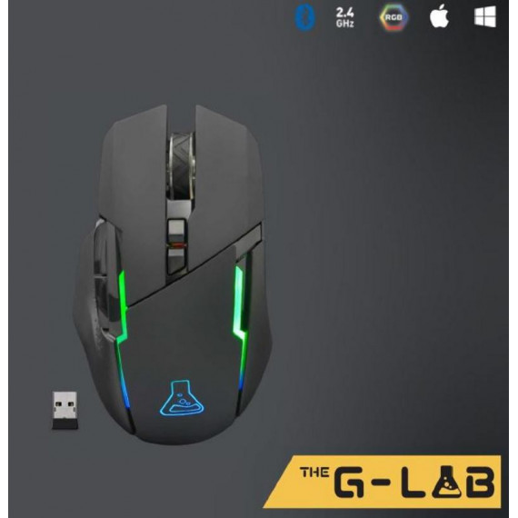 Ratón Gaming Inalámbrico The G-Lab Kult Caesium 2.4 GHz / Bluetooth / RGB / 7200 DPI (KULT-CAESIUM)