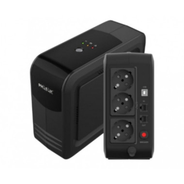 SAI PHASAK 750 VA / 450 W con 3x Schuko / RJ45 / USB HID (PH 9497)