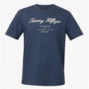 TOMMY HILFIGER - Script Logo Tee - Dbz - F|MW0MW33691/DBZ