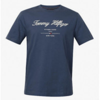 TOMMY HILFIGER - Script Logo Tee - Dbz - F|MW0MW33691/DBZ