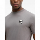 KARL LAGERFELD - T-shirt Crewneck - 940 - 755710561224/940