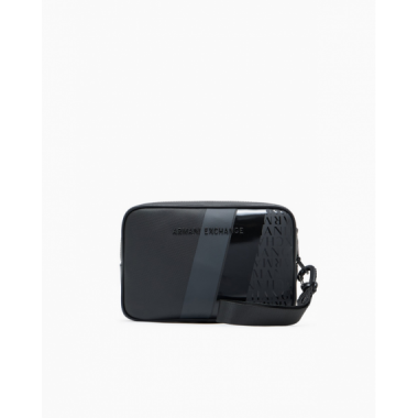 Neceser Armani Exchange negro banda contraste