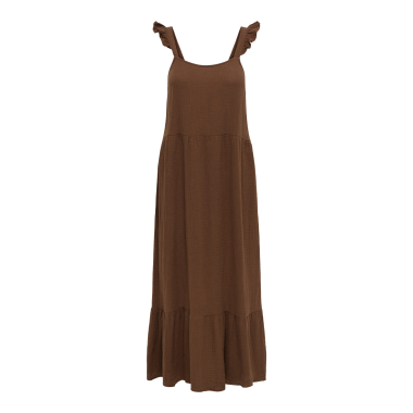 Vestidos Vestido ONLY Thyra Pinecone Marr&oacute;n Medio
