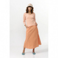 Blusas y Camisas Top SUITE13LAB Bonao Stripes Orange