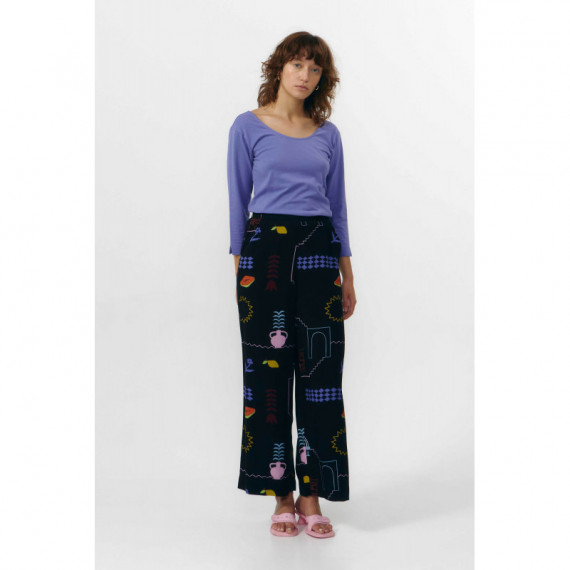 Pantalones Mujer Pantalón SUITE13LAB Hatta Print Holiday