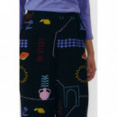 Pantalones Mujer Pantalón SUITE13LAB Hatta Print Holiday