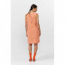 Vestidos Vestido SUITE13LAB Lena Check Orange