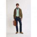 Chaquetas Hombre Chaqueta BARACUTA Harrington G9 Suede Linchen Green