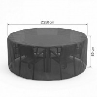 Funda de Muebles de Jardín Redonda Ø250X85 Cm Platinum® AEROCOVER
