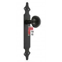 Pomo Con Placa Lisa Negro 280 X 45 Mm - Modelo 18