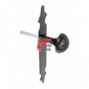 Pomo Con Placa Lisa Negro 280 X 45 Mm - Modelo 18