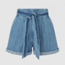 PEPE JEANS Shorts Kaylee Stripe Azul PL801036-000