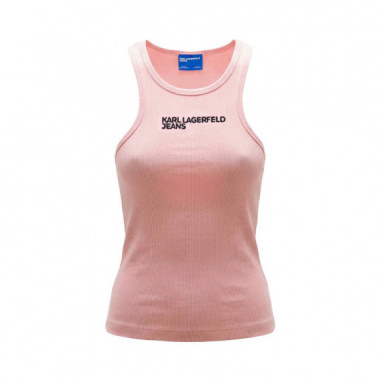 Camiseta de tirantes de canal&eacute; con logotipo