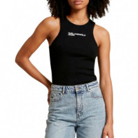 Camiseta de Tirantes de Canalé con Logotipo  KARL LAGERFELD JEANS