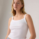 Camiseta sin mangas acanalada deportiva esencial