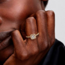 Anillo Halo Transparente Cuadrado Brillante 163555C01